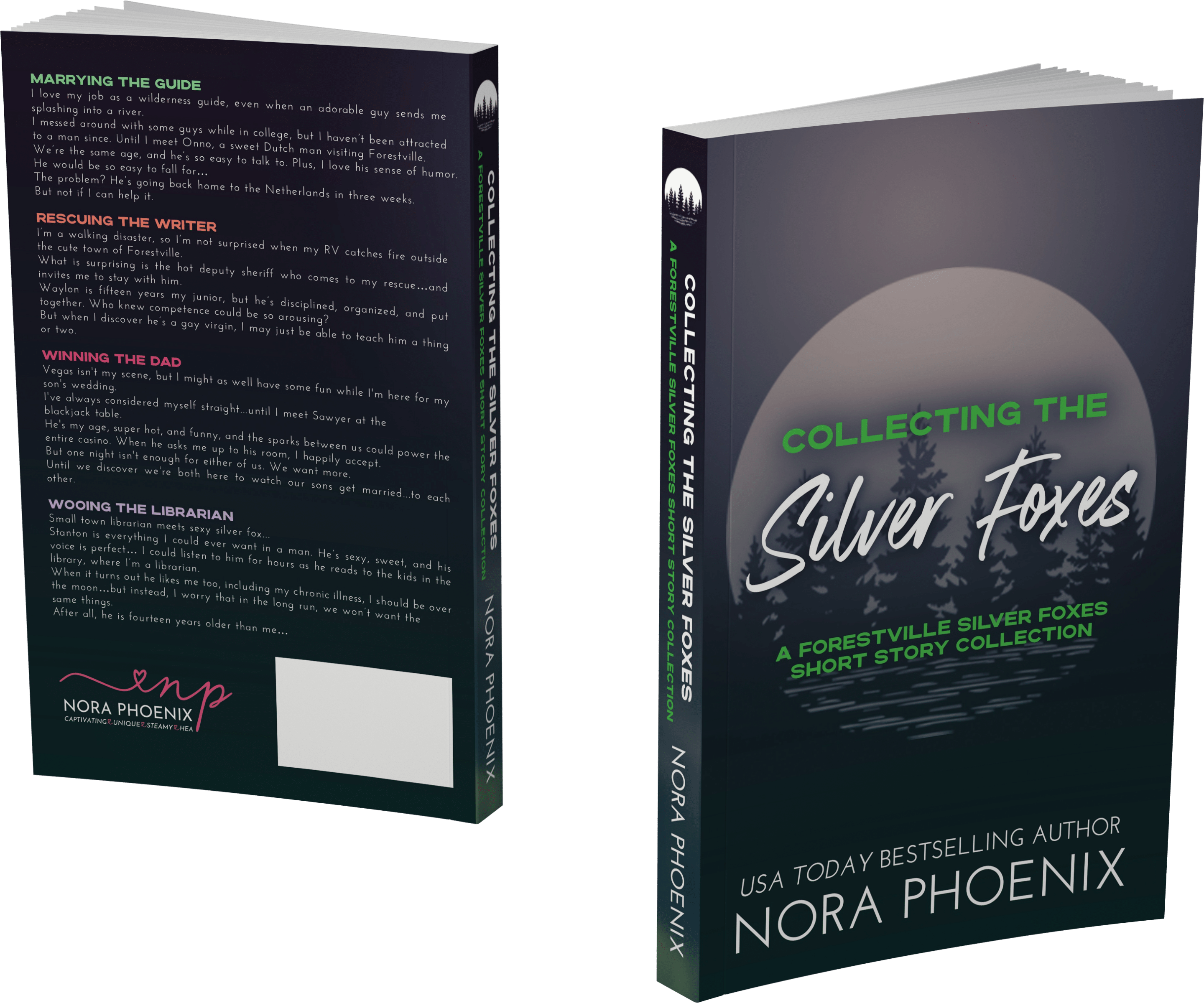 paperback book 3d rendering of Collecting the Silver Foxes by Nora Phoenix