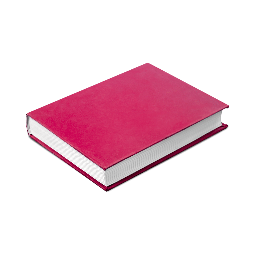isolated hardback book