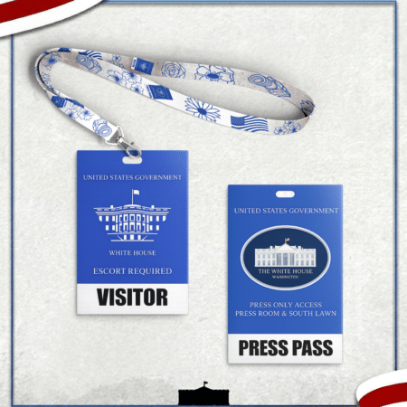 White House Men Press + Visitor's Pass & Lanyard