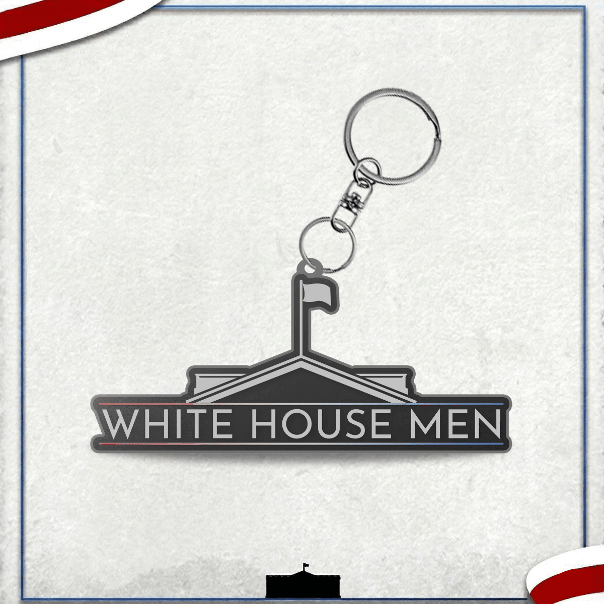 White House Men Keychain