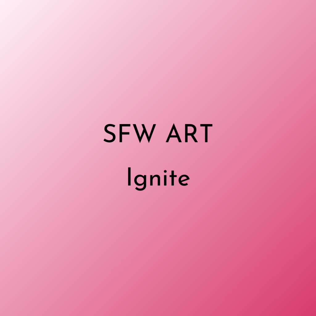 text image; SFW art